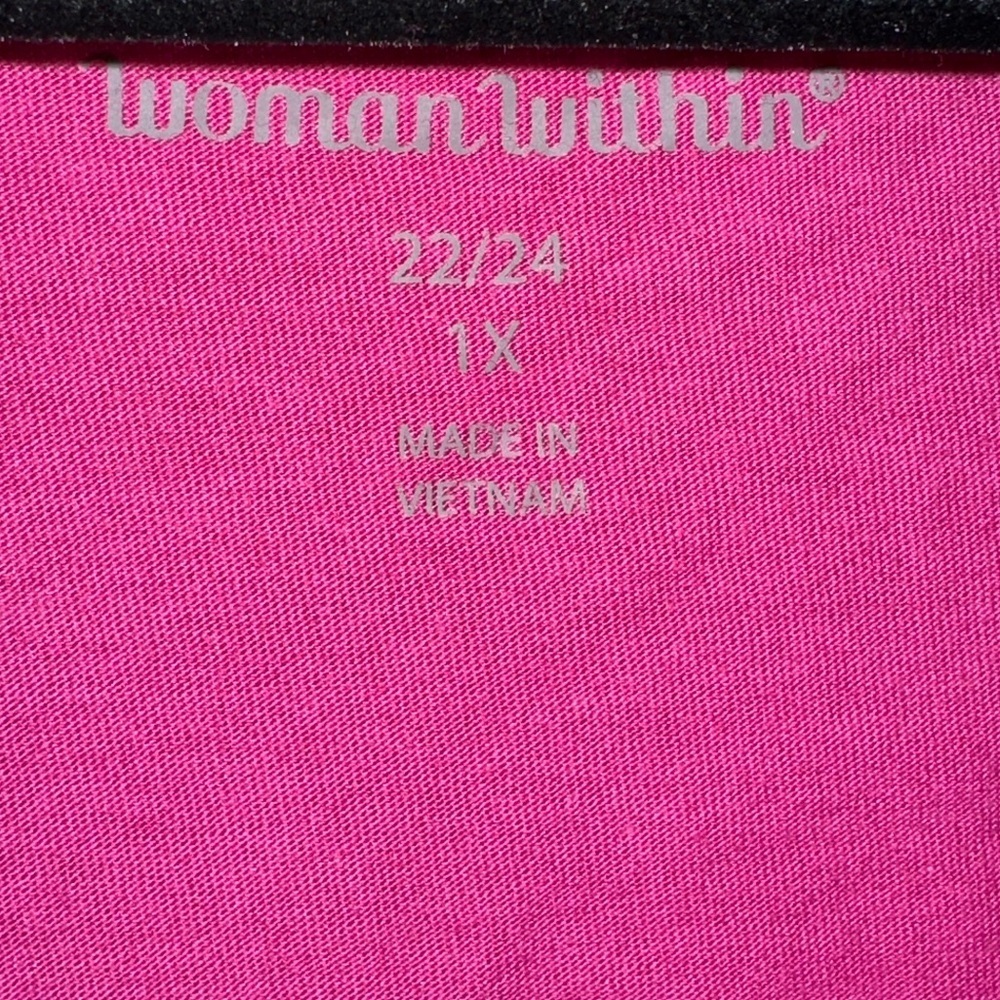 WOMAN WITHIN Magenta Blouse - Picture 4 of 4